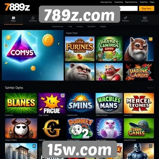 Variedade de jogos disponíveis em 789z.com